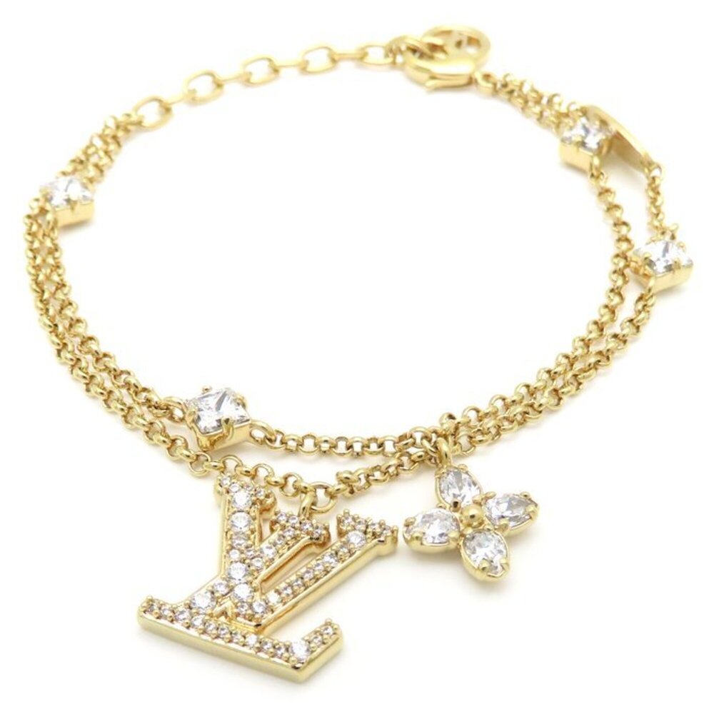 LOUIS VUITTON Gold Charm Bracelet